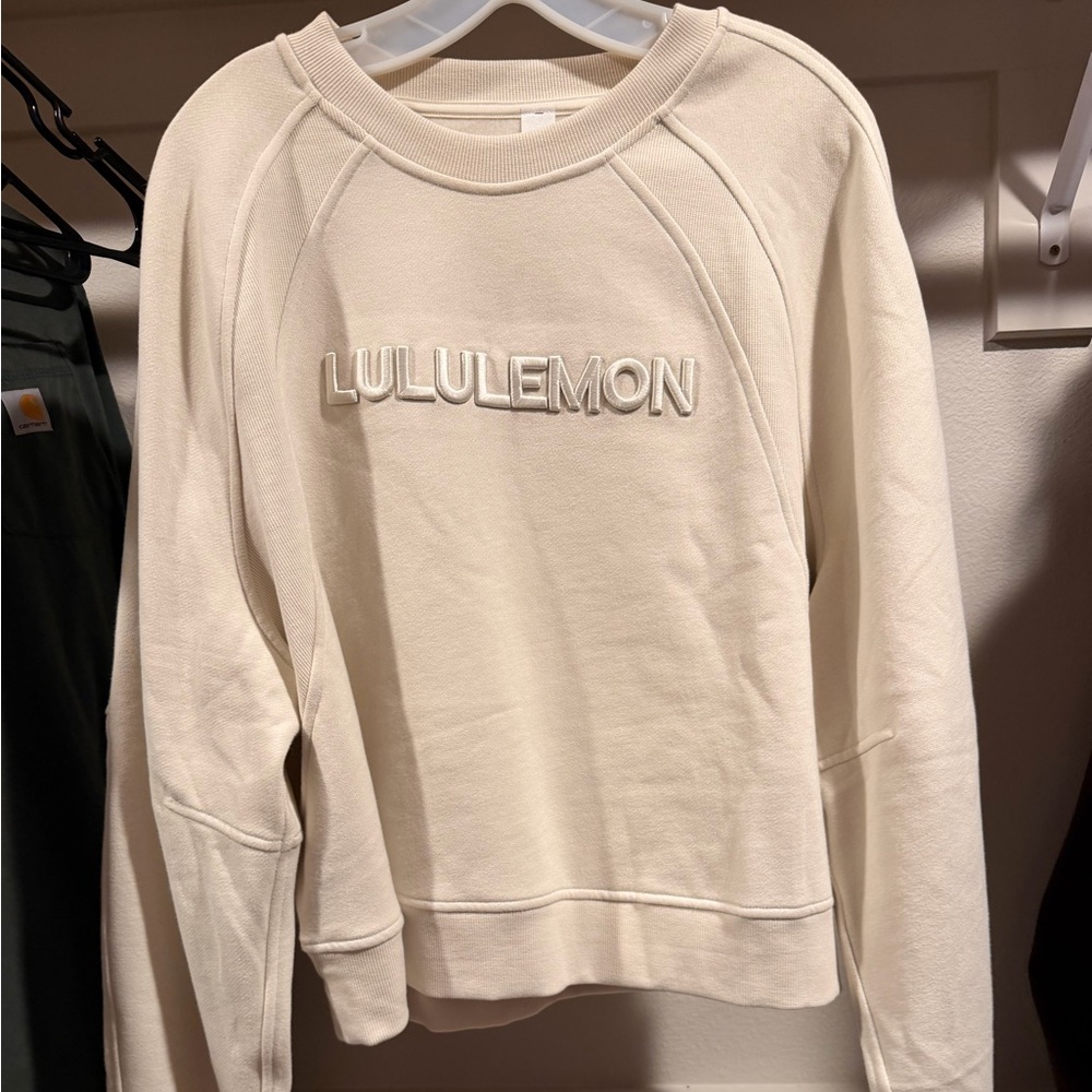 Lululemon Cream Logo Crewneck Sweatshirt